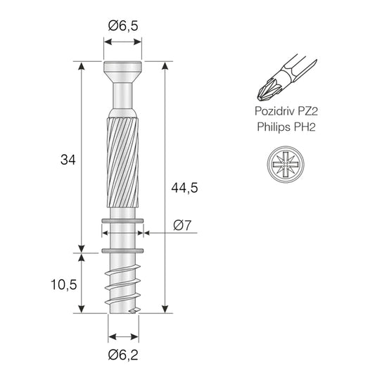 MSFIX Bolt M6 with Double Washer