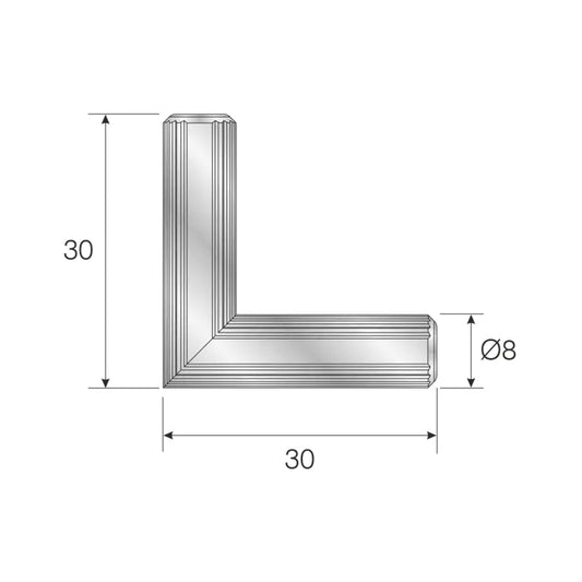 90 Degree Plastic Dowel (Striped)