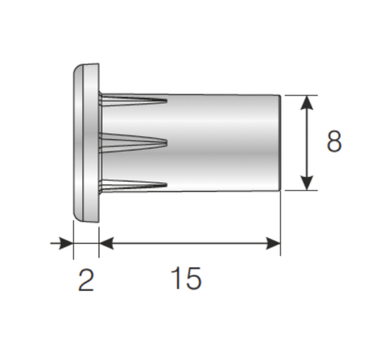 M6 Metal Dowel Zamac