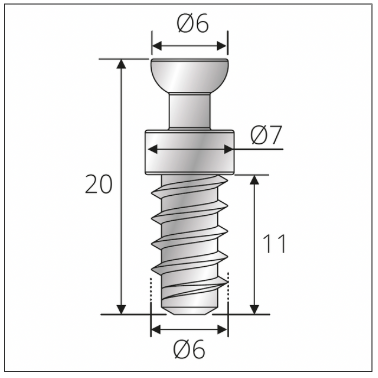Raffix Screw Chipboard Threaded