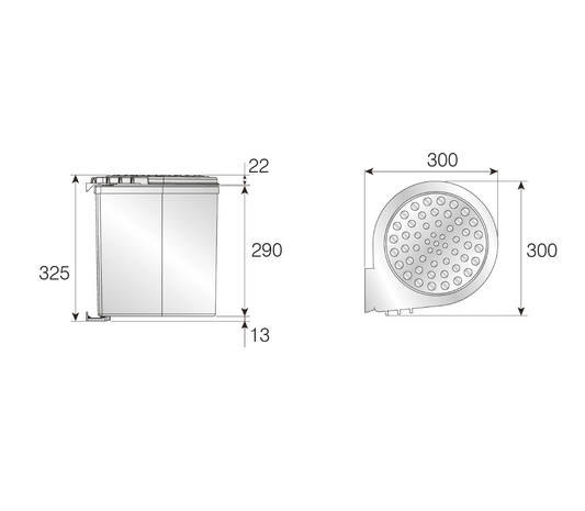 Mesbin Waste Bin 11 LT