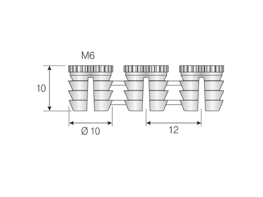 M6 Plastic Ribbon Dowel