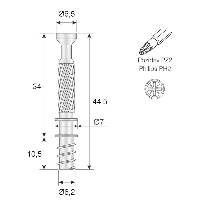 MSFIX Bolt M6 with Double Washer