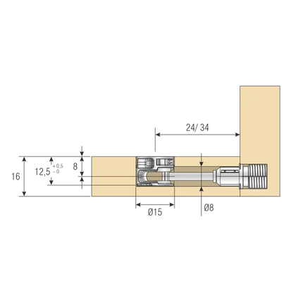 MSFIX Head for 16mm New Plus Drawing
