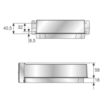 Rectangular Siphon Plastic Cover