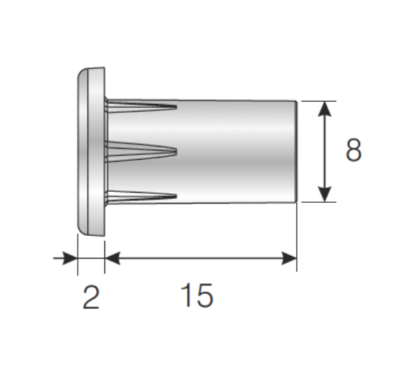 M6 Metal Dowel Zamac
