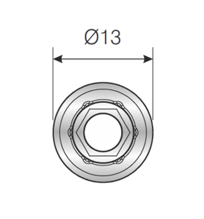 M6 Metal Dowel Zamac