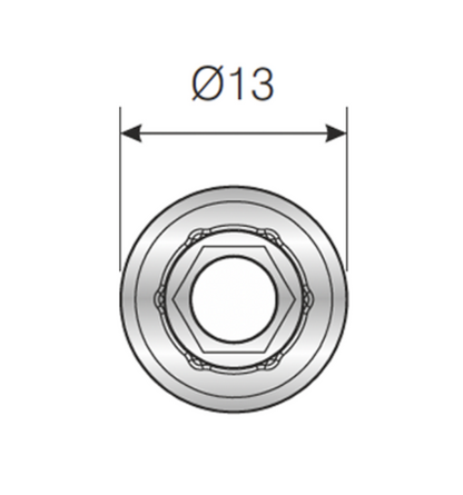 M6 Metal Dowel Zamac