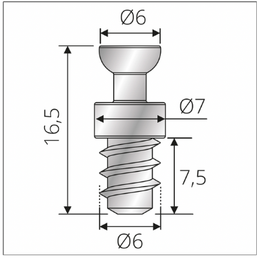 Raffix Screw Chipboard Threaded