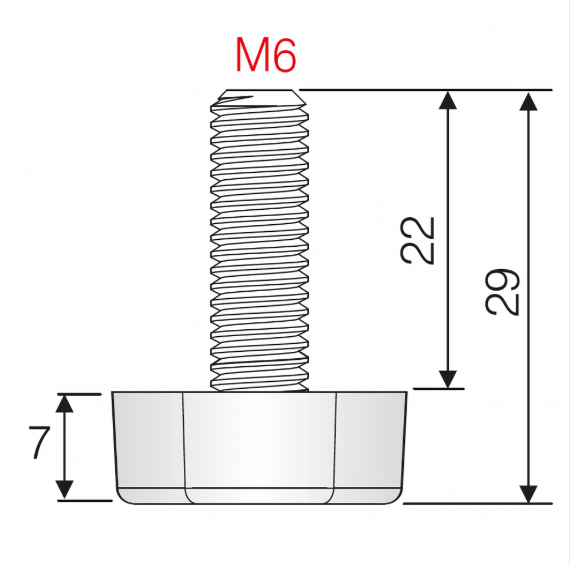Hexagonal Adjuster Foot