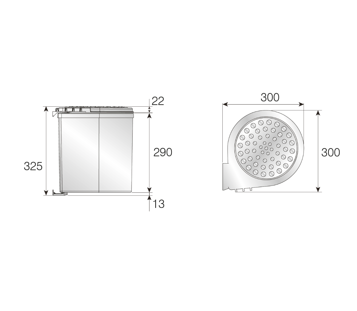 Mesbin Waste Bin 11 LT