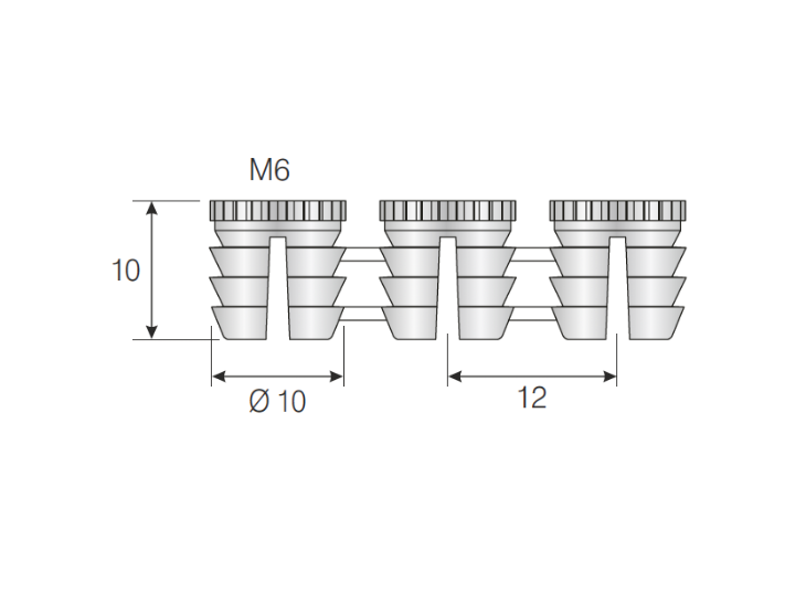 M6 Plastic Ribbon Dowel