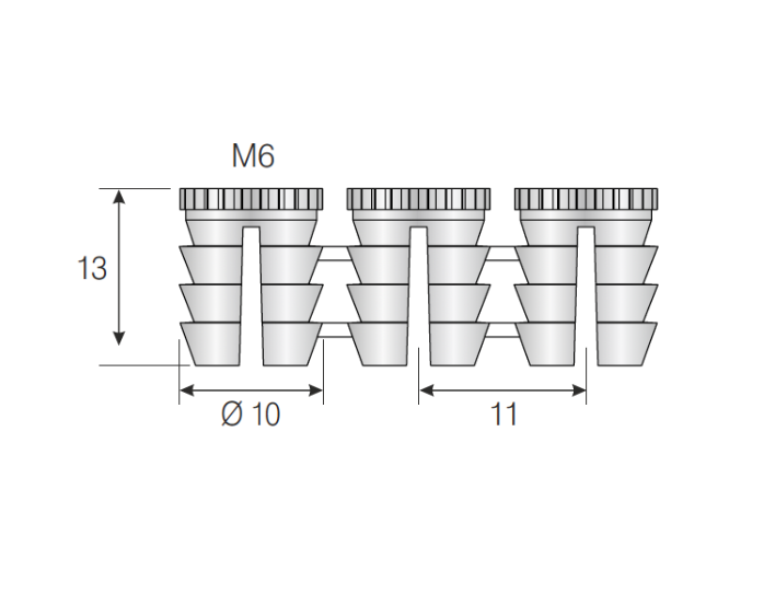 M6 Plastic Ribbon Dowel