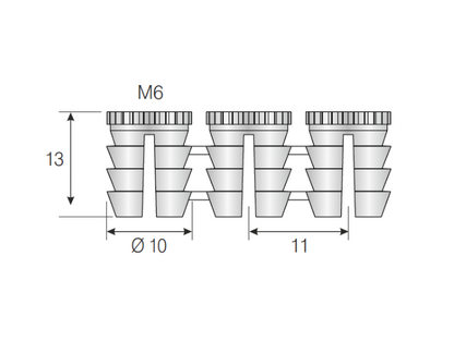 M6 Plastic Ribbon Dowel