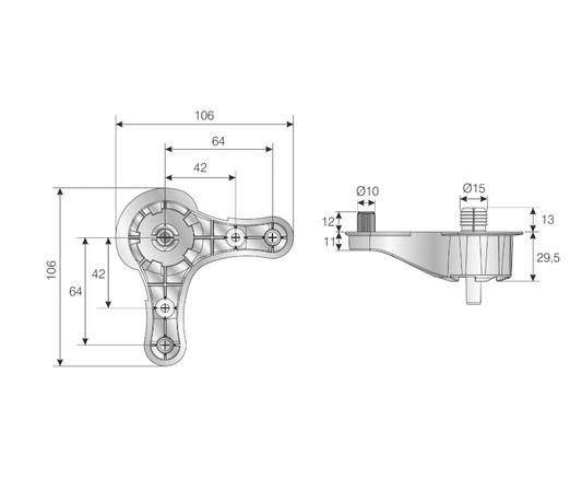 Hector Plinth Top Section 3 Pins