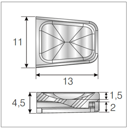 Trend Shelf Support Ø5mm for Glass