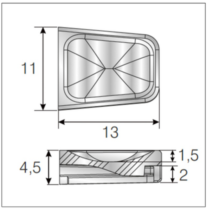 Trend Shelf Support Ø5mm for Glass