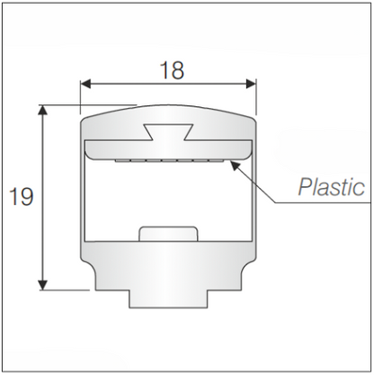Zamac Shelf Support for Glass with Pin