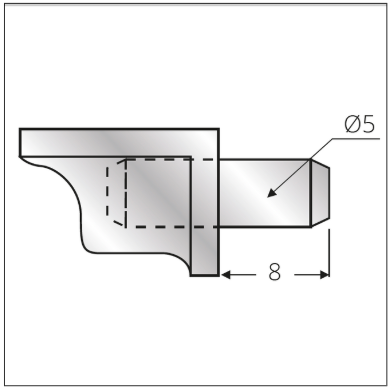 Shelf Support with Metal Pin