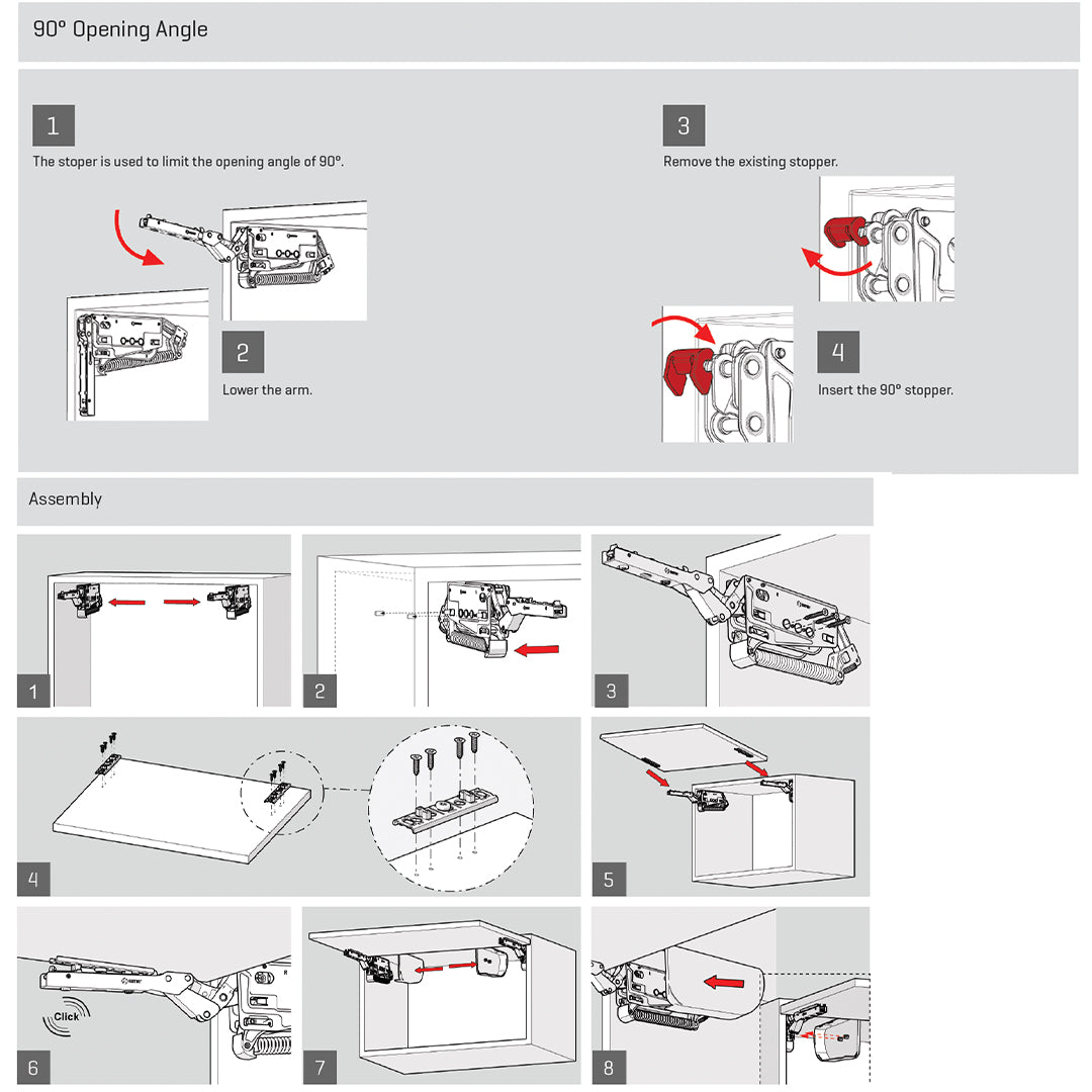 Solo Mech Hingeless Single Lift-up Door Mechanism